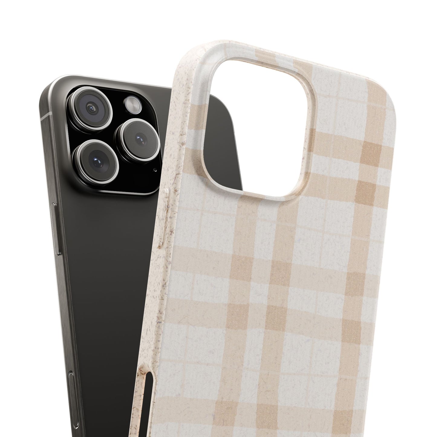 Biodegradable Case (Oatmilk Plaid)