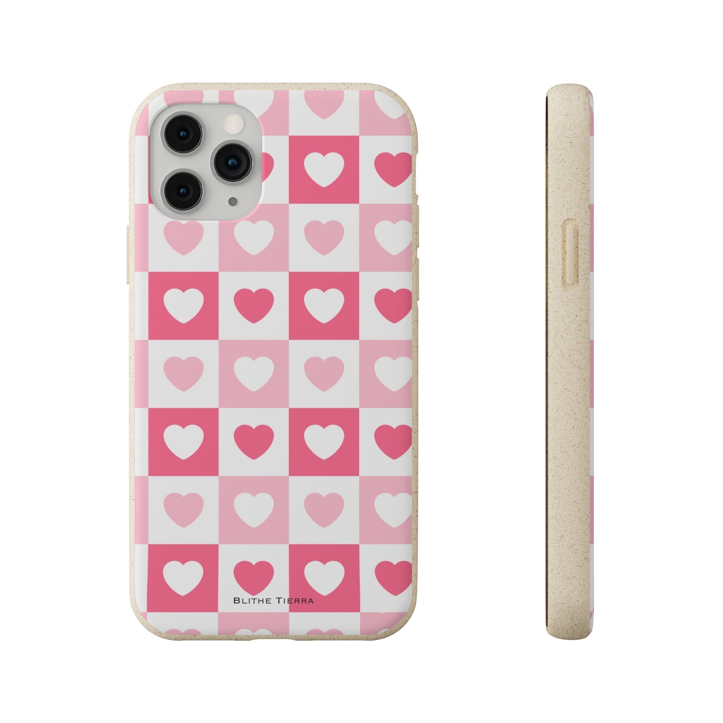 Biodegradable Case (Heart Patchwork)