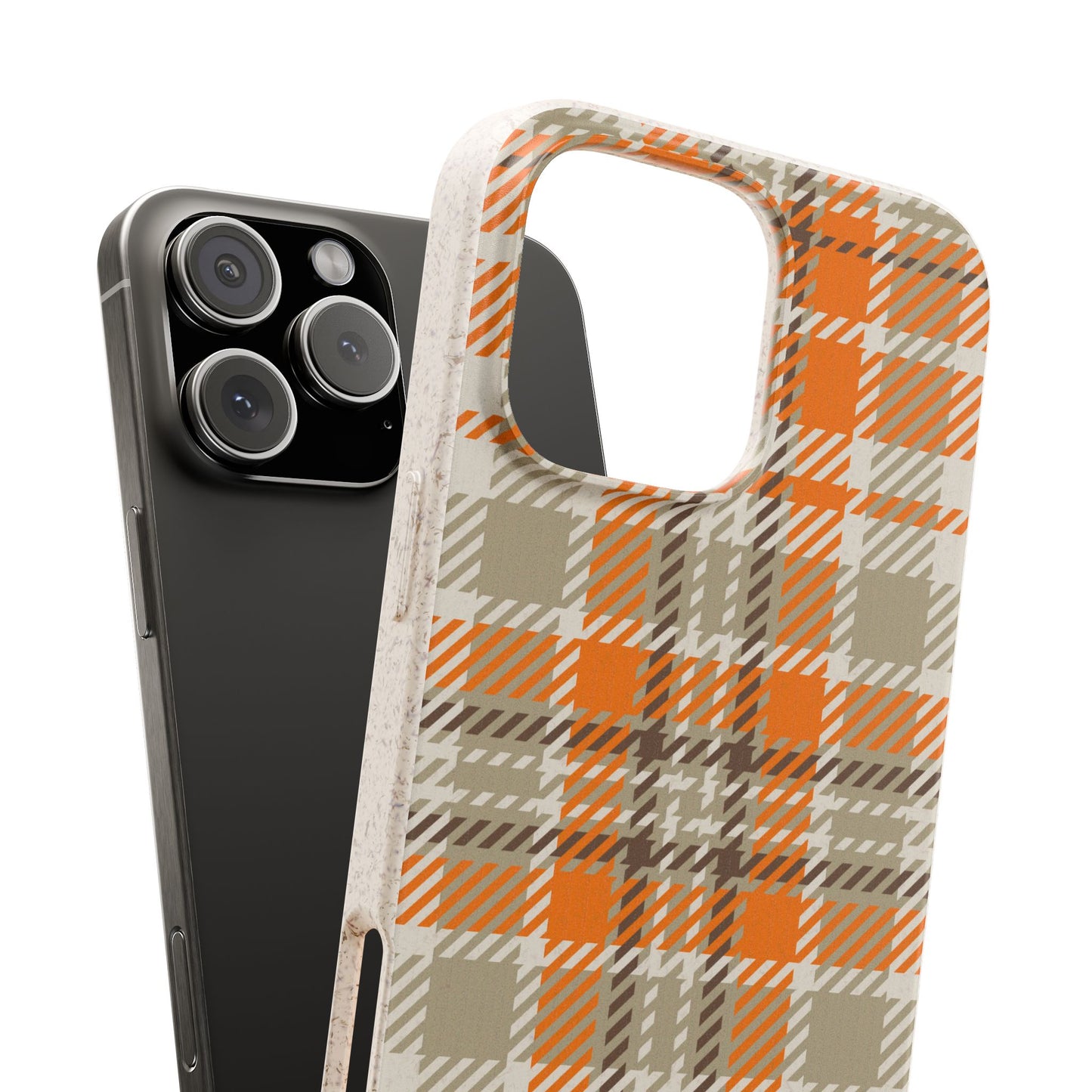 Biodegradable Case (Pumpkin Smoke Plaid)