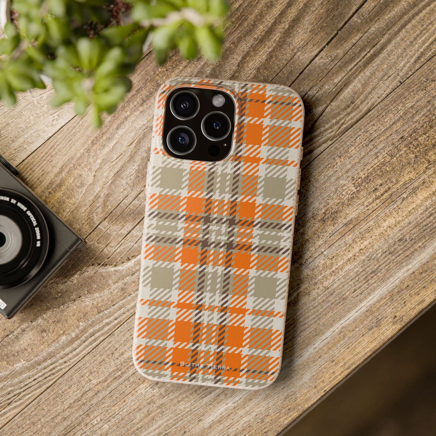 Biodegradable Case (Pumpkin Smoke Plaid)