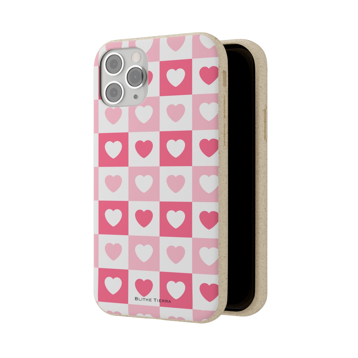 Biodegradable Case (Heart Patchwork)